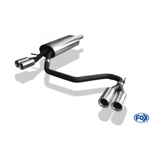 Fox Sportauspuff koncový tlumič výfuku s koncovkou 2x76 Typ 13 na obou stranách pro Volkswagen Passat 3B, 3BG s motorem 1.6, 1.8, 1.9 TD