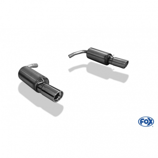 Fox Sportauspuff koncový tlumič výfuku s koncovkou 1x100 Typ 17 na obou stranách pro Mini Clubman R55 2007- s motorem 1.6