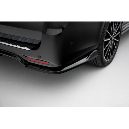 Maxton Design boční difuzory pod zadní nárazník ver.3 pro Mercedes třída V W447 Facelift 2 /AMG-Line, W447F, černý lesklý plast ABS