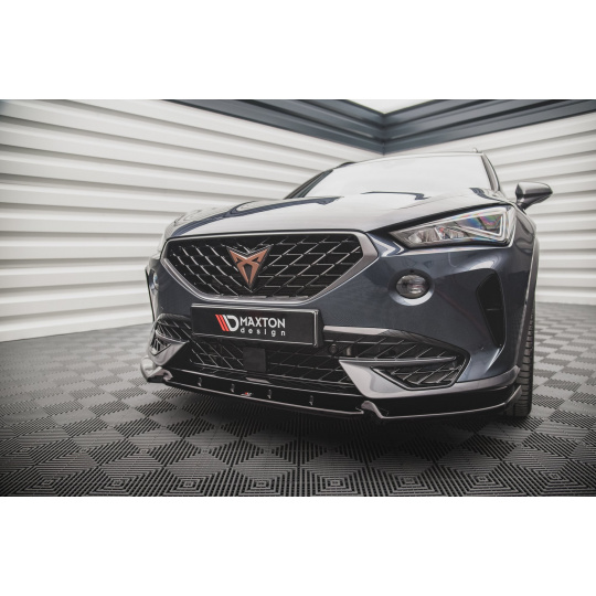 Maxton Design spoiler pod přední nárazník ver.2 pro Cupra Formentor, černý lesklý plast ABS