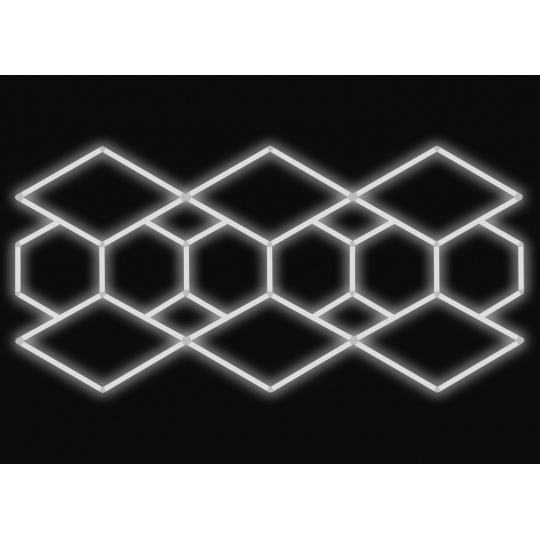 Kompletní LED svítidlo, rozměr: 236,5 x 489,9 cm, teplota světla: bílá 4000 K