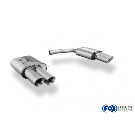 Fox Sportauspuff koncový tlumič výfuku s koncovkou 2x90 Typ 25 na obou stranách pro Audi A5 B8 2007- s motorem 3.2, Limousine / Avant / S-Line