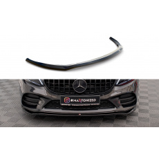 Maxton Design spoiler pod přední nárazník pro Mercedes třída C W205 Facelift/AMG-Line/Coupe, W205 Facelift/AMG-Line/Sedan, černý lesklý plast ABS