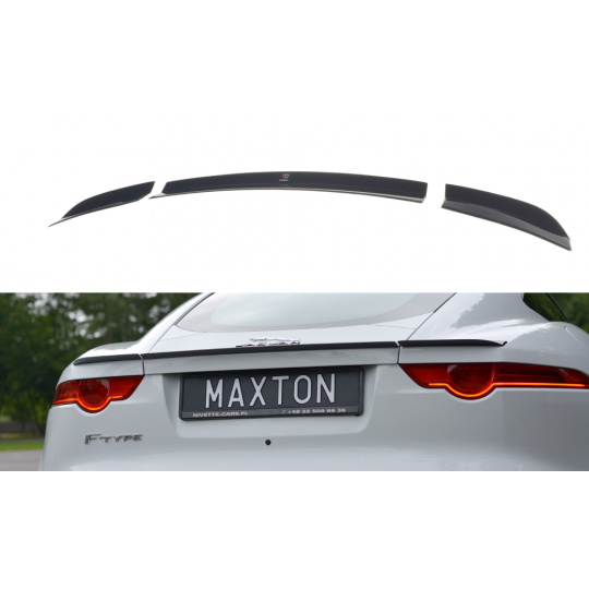 Maxton Design prodloužení spoileru pro Jaguar F-type Mk1, černý lesklý plast ABS