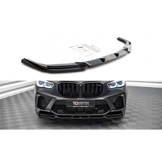Maxton Design spoiler pod přední nárazník ver.2 pro BMW X5M G05, černý lesklý plast ABS