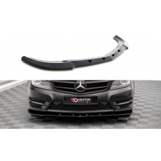 Maxton Design spoiler pod přední nárazník ver.2 pro Mercedes třída C W204/AMG-Line, černý lesklý plast ABS, Coupe