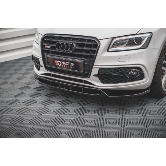 Maxton Design spoiler pod přední nárazník pro Audi SQ5 Mk1, černý lesklý plast ABS