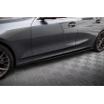 Maxton Design difuzory pod boční prahy pro BMW řada 3 G20 M-Pack, černý lesklý plast ABS