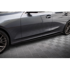 Maxton Design difuzory pod boční prahy pro BMW řada 3 G20 M-Pack, černý lesklý plast ABS