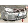 Rieger lipa pod přední nárazník pouze pro GTI / GTD pro Volkswagen Golf 6 GTI kabriolet, plast ABS lakovaný do černé lesklé barvy