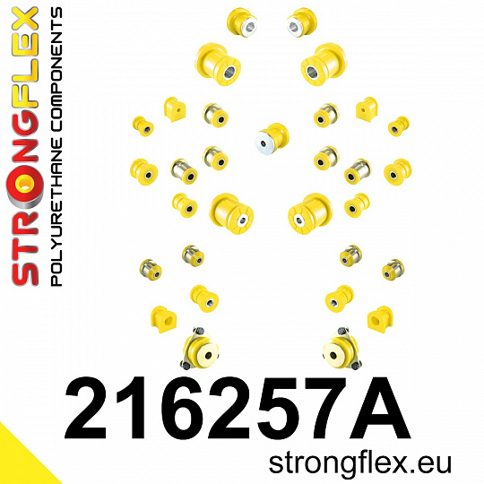 216257A: Strongflex Kompletní sada silentbloků pro zavěšení varianta SPORT 216257A: Strongflex Kompletní sada silentbloků pro zavěšení varianta SPORT