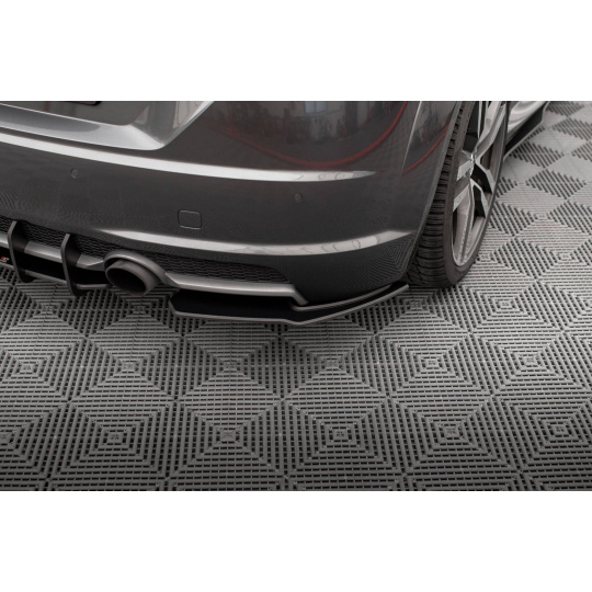 Maxton Design "Street Pro" boční difuzory pod zadní nárazník v.2 pro Audi TT 8S, plast ABS bez povrchové úpravy, s červenou linkou, S-Line