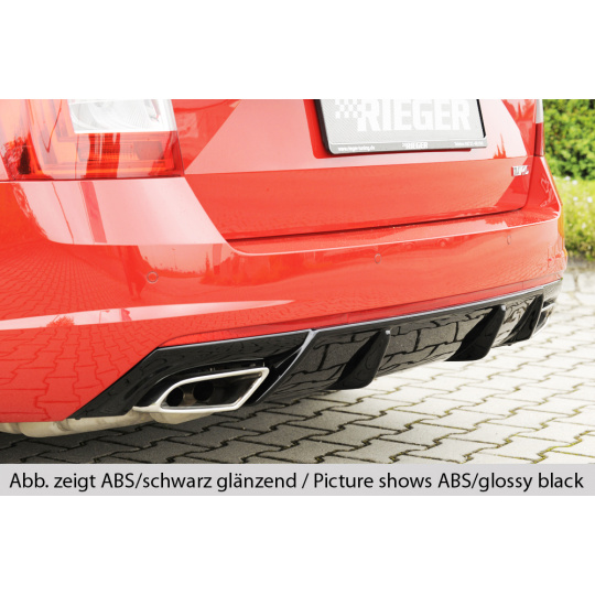 Rieger vložka zadního nárazníku pro Škoda Octavia RS 5E combi, sedan vč. faceliftu, plast ABS bez povrchové úpravy, pro vozy s nasazovacím tažným zařízením
