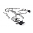 Milltek Sport výfukový systém cat-back s rezonátorem (Twin 80mm) pro Audi RS7 C8 4.0 V8 bi-turbo (bez OPF/GPF US/ROW) 2019-2024, oválné černé koncovky, není vyžadován zásah do OE vedení