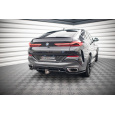Maxton Design středový spoiler pod zadní nárazník s žebrováním v.3 pro BMW X6 G06 /M-Pack, černý lesklý plast ABS