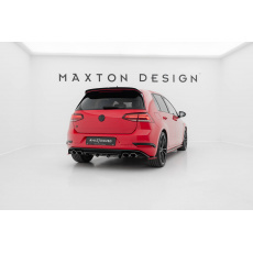 Maxton Design středový spoiler zadního nárazníku pro Volkswagen Golf R Mk7 Facelift, černý lesklý plast ABS