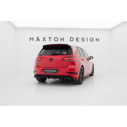 Maxton Design středový spoiler zadního nárazníku pro Volkswagen Golf R Mk7 Facelift, černý lesklý plast ABS Maxton Design středový spoiler zadního nárazníku pro Volkswagen Golf R Mk7 Facelift, černý lesklý plast ABS