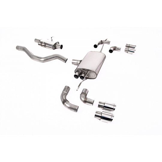 Milltek Sport výfukový systém OPF/GPF Back pro Land rover Defender 90 2.0 I4 P300/P400e (s OPF/GPF a bez OPF/GPF) 2020-2024, GT-90 leštěné koncovky