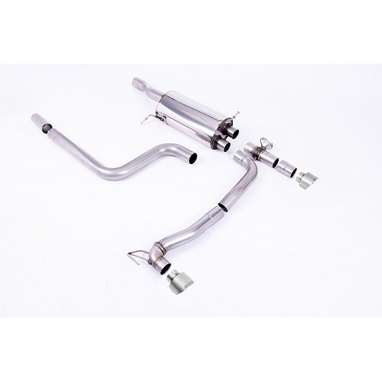 Milltek Sport homologovaný výfuk cat-back GPF Back Maxton Designs Dual Outlet pro Ford Fiesta Mk8 ST 1.5 EcoBoost 200PS (Pre Sept 2020 Models Only) 2018-2020, GT-100 titanové koncovky