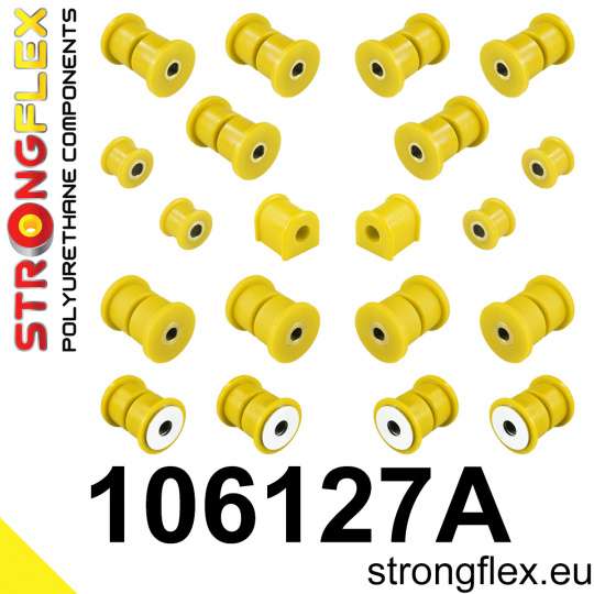 106127A: Strongflex Sada silentbloků zadního zavěšení z polyuretanu varianta SPORT