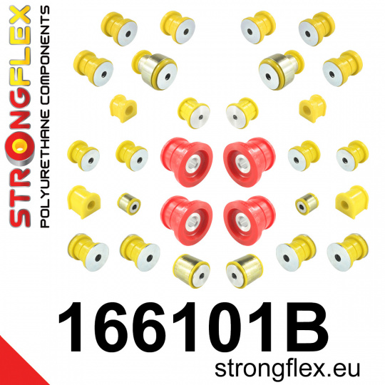 166101B: Strongflex Kompletní sada polyuretanových silentbloků pro zavěšení