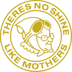 Mothers samolepka kulatá, 30 cm, zlatá - na světlý podklad