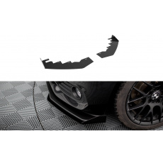 Maxton Design rohové spoilery pod přední nárazník pro BMW řada 4 F36, černý lesklý plast ABS