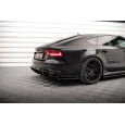 Maxton Design boční difuzory pod zadní nárazník pro Audi A7 C7, černý lesklý plast ABS, S-Line
