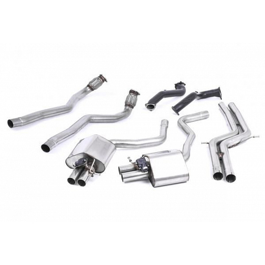 Milltek Sport kompletní výfukový systém bez rezonátoru s 76mm downpipes pro Audi RS7 C7 Sportback 4.0 V8 TFSI biturbo vč. Performance Edition 2013-2018 Milltek Sport kompletní výfukový systém bez rezonátoru s 76mm downpipes pro Audi RS7 C7 Sportback 4.0 V8 TFSI biturbo vč. Performance Edition 2013-2018