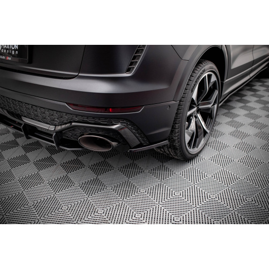 Maxton Design boční difuzory pod zadní nárazník pro Audi RSQ8 Mk1, černý lesklý plast ABS