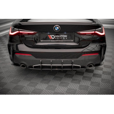 Maxton Design "Street Pro" difuzor zadního nárazníku pro BMW řada 4 G22/M-Pack, plast ABS bez povrchové úpravy, s černou a červenou linkou