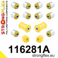 116281A: Strongflex Sada silentbloků zadního zavěšení varianta SPORT