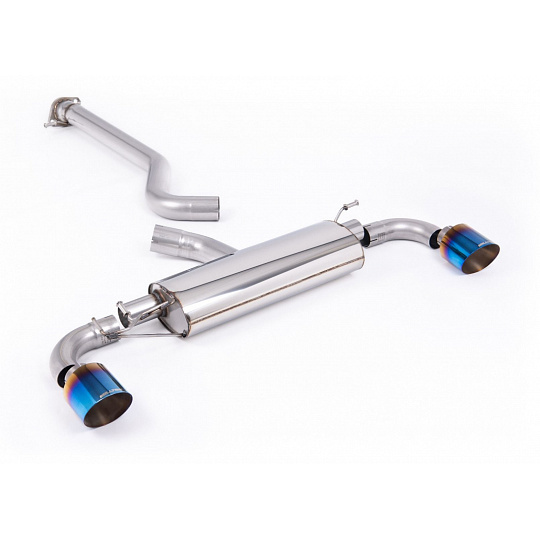 Milltek Sport výfukový systém OPF/GPF Back 3" / 76mm bez rezonátoru (hlasitější) pro Toyota Yaris Gen2 GR/GR Circuit Pack 1.6T (s OPF/GPF) 2025-, typ koncovek: GT-115 titanové modré