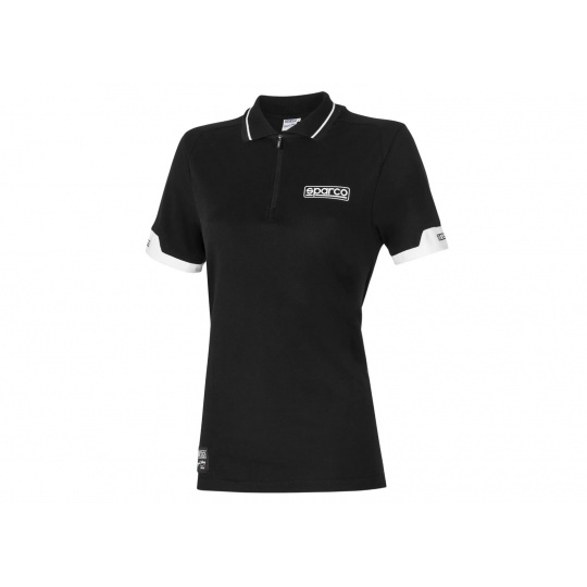Sparco dámská polokošile ZIP, barva: černá, velikost: L