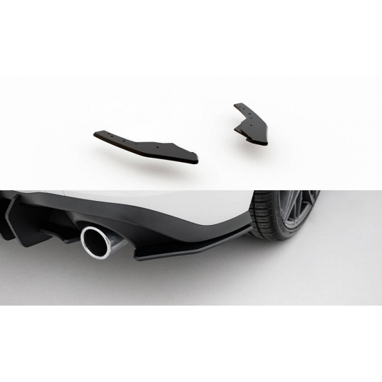 Maxton Design "Racing durability" boční difuzory pod zadní nárazník pro Volkswagen Golf GTI Mk8, plast ABS bez povrchové úpravy