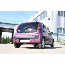 Fox Sportauspuff koncový tlumič výfuku s vývodem uprostřed s koncovkou 2x86x54 Typ 32 pro Toyota Aygo s motorem 1.0, 1.4 D