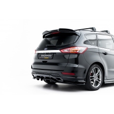 Maxton Design středový spoiler pod zadní nárazník s žebrováním pro Ford S-Max Mk2, černý lesklý plast ABS, ST-Line Maxton Design středový spoiler pod zadní nárazník s žebrováním pro Ford S-Max Mk2, černý lesklý plast ABS, ST-Line