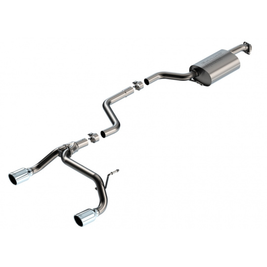 Borla Cat-Back výfukový systém "S-Type" pro Suzuki Jimny 1,4l 4WD, 2-dvéř., aut./man. převodovka, r.v. 2018-2023, typ koncovek: chromové