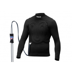 Sparco chladicí triko s dlouhým rukávem s homologací FIA a SFI, chlazení vpředu, barva: černá, velikost: XXL