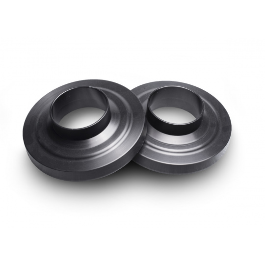 ST Suspensions podložky pro zvýšení vozu pro Audi A4 cabrio, 8H, 8H7, 8HE, B6, B7, AWD, FWD, zvýšení přední nápravy +20 mm s uchycením př. tlumiče 51 mm