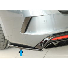 Rieger spoiler pod zadní nárazník na levé straně pro Škoda Octavia RS NX combi r.v. 07/20-, plast ABS lakovaný do černé lesklé barvy