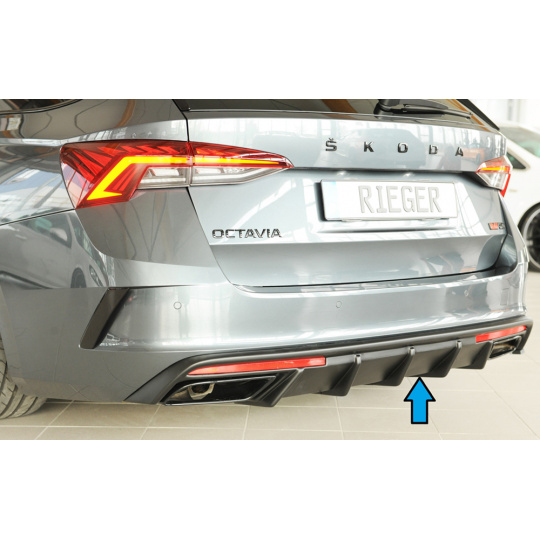 Rieger vložka zadního nárazníku pro Škoda Octavia RS NX combi, plast ABS bez povrchové úpravy