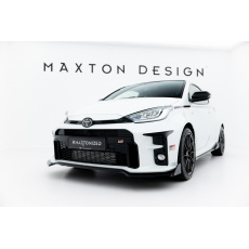 Maxton Design spoiler pod přední nárazník s křidélky ver.3 pro Toyota GR Yaris Mk3, černý lesklý plast ABS