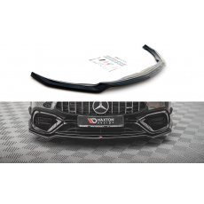 Maxton Design spoiler pod přední nárazník pro Mercedes CLA C118/AMG 45, černý lesklý plast ABS