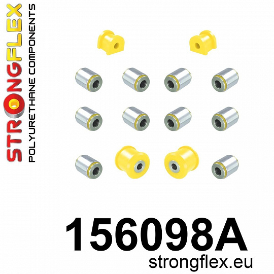 156098A: Strongflex Sada silentbloků zadního zavěšení AWD varianta SPORT 156098A: Strongflex Sada silentbloků zadního zavěšení AWD varianta SPORT