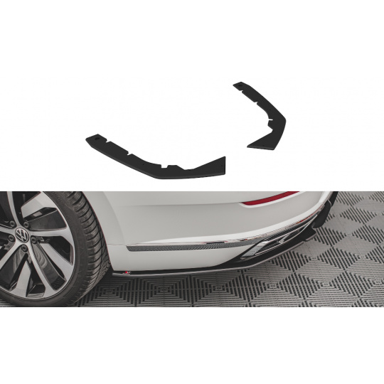 Maxton Design "Street Pro" boční difuzory pod zadní nárazník pro Volkswagen Arteon R-Line Facelift, plast ABS bez povrchové úpravy