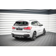 Maxton Design "Street Pro" difuzor zadního nárazníku pro BMW X1 F48 /M-Pack, plast ABS bez povrchové úpravy, s červenou linkou