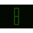 Kompletní LED čtyřhranné svítidlo zelené, rozměr: 2 elementy 44 x 234 cm