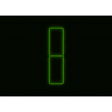 Kompletní LED čtyřhranné svítidlo zelené, rozměr: 2 elementy 44 x 234 cm Kompletní LED čtyřhranné svítidlo zelené, rozměr: 2 elementy 44 x 234 cm
