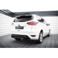 Maxton Design středový spoiler pod zadní nárazník s žebrováním pro Ford Kuga Mk2 ST-Line, černý lesklý plast ABS